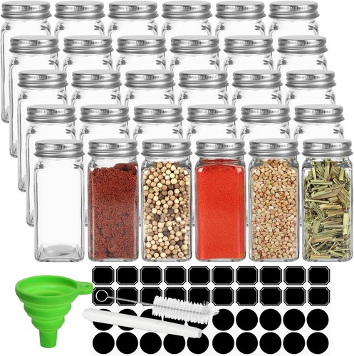 Pack glass spice jars oz - spice, 4