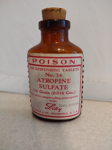 Antique eli lilly atropine - lilly,