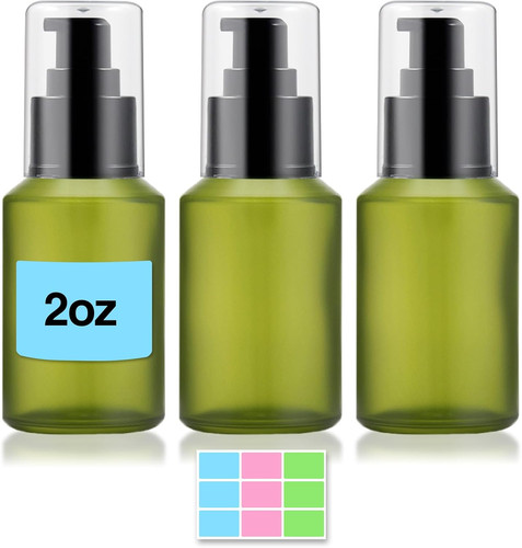 3pcs 60ml 2oz empty - 60ml/2oz, green