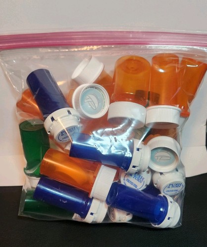 Empty plastic pill bottles - plastic,